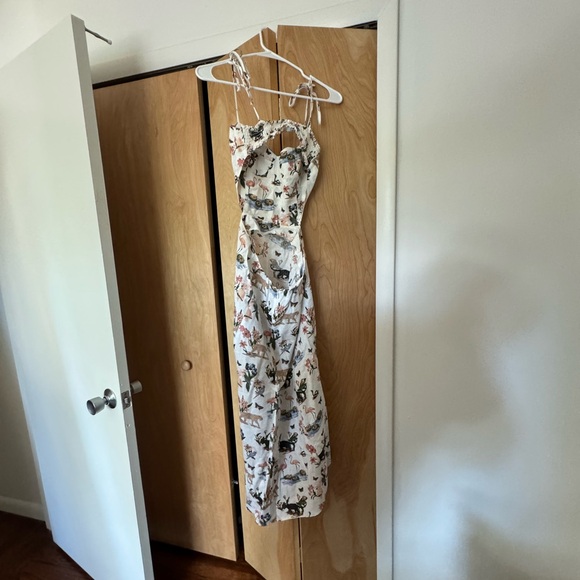 REFORMATION JANEIRO  SAFARI MIDI CUTE OUTBACK 100% LINEN DRESS SIZE 6 - Picture 13 of 16